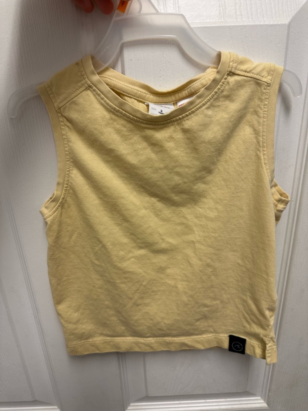 Zara Girls Pale Yellow Sleeveless Tank Top